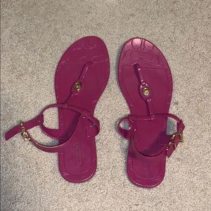 Coach Dark Pink Sandals
